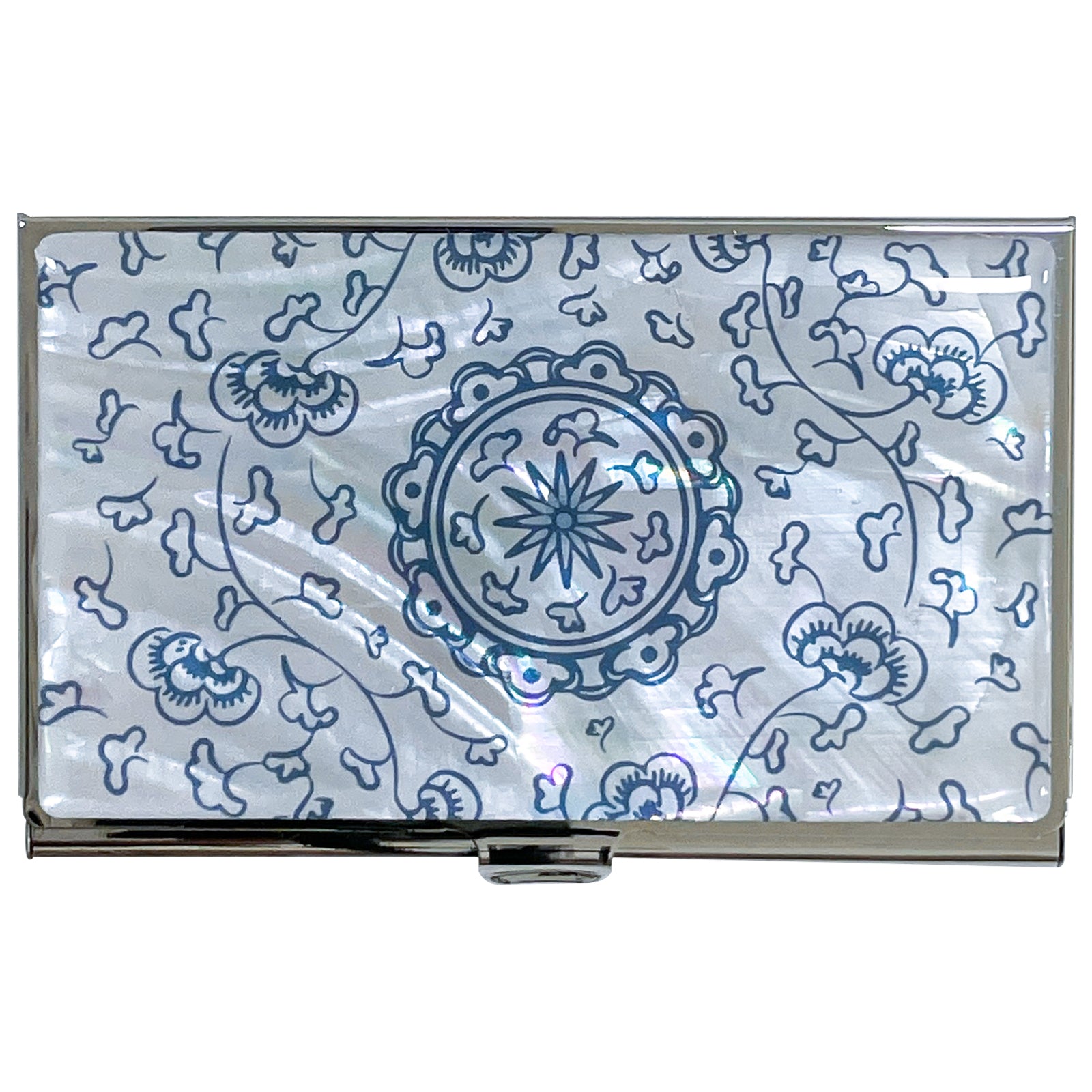 Blue Arabesque Card Case - Nacreh