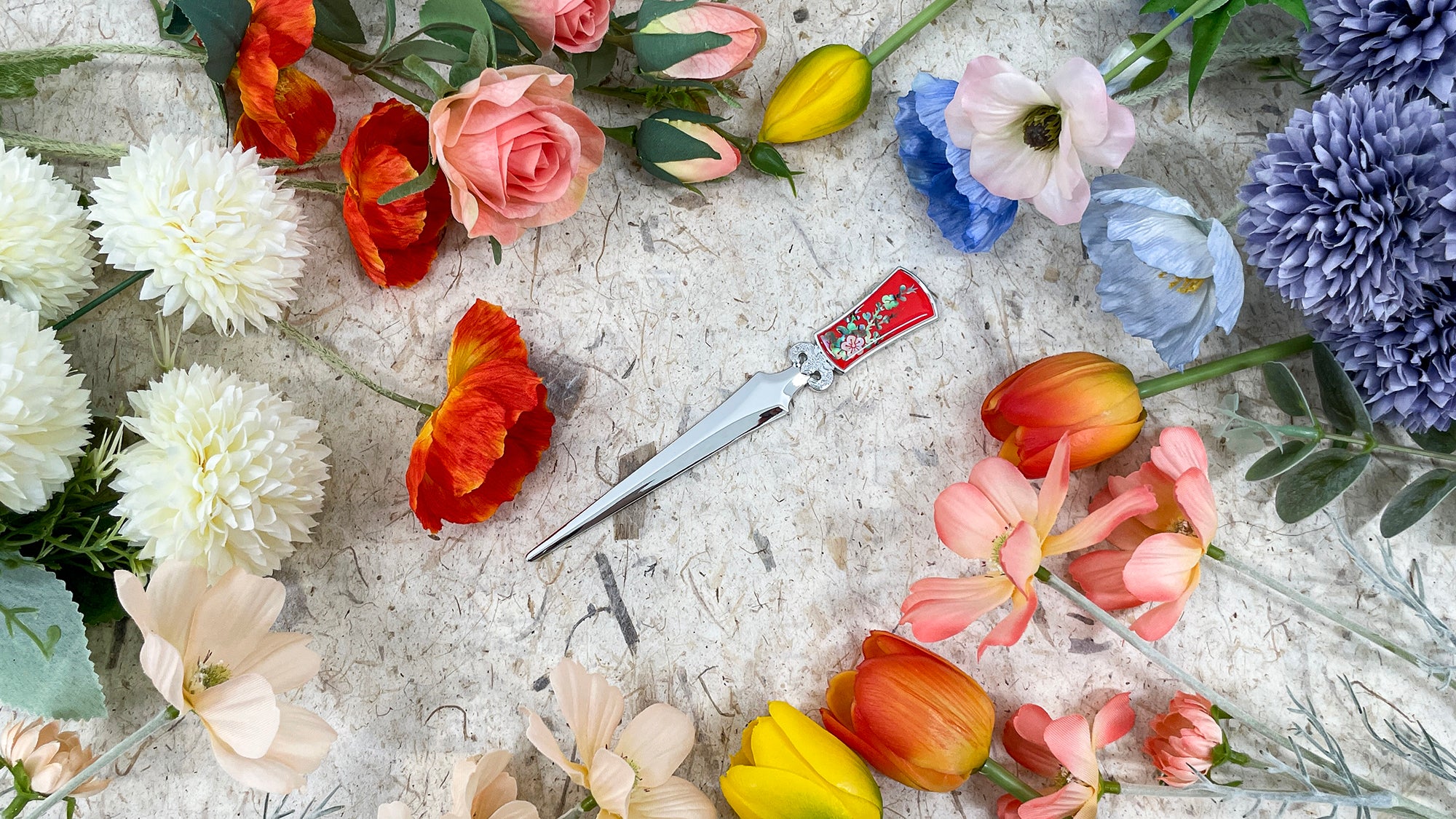 D Blossom Red Letter Opener - Nacreh