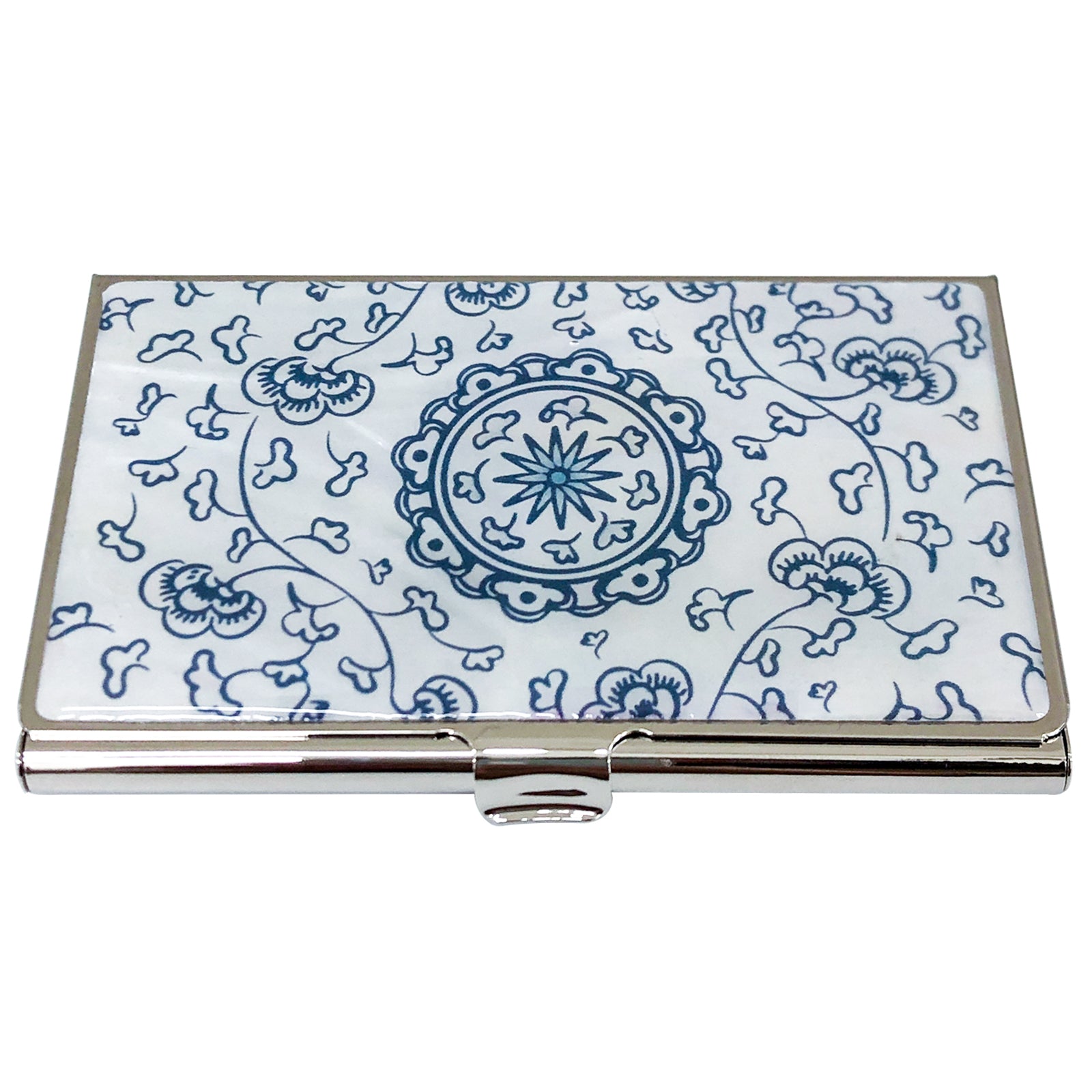 Blue Arabesque Card Case - Nacreh