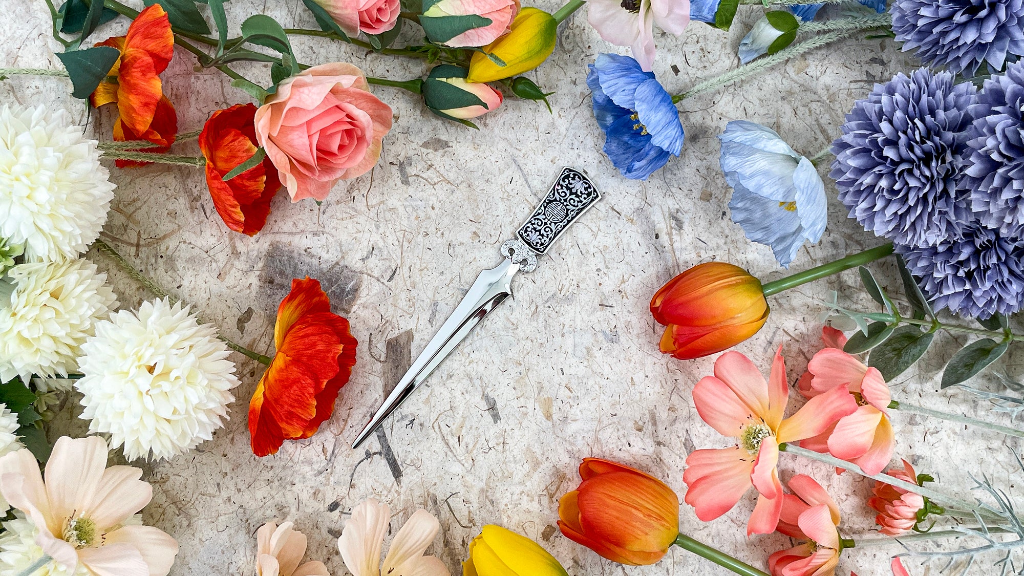 D Arabesque Letter Opener - Nacreh