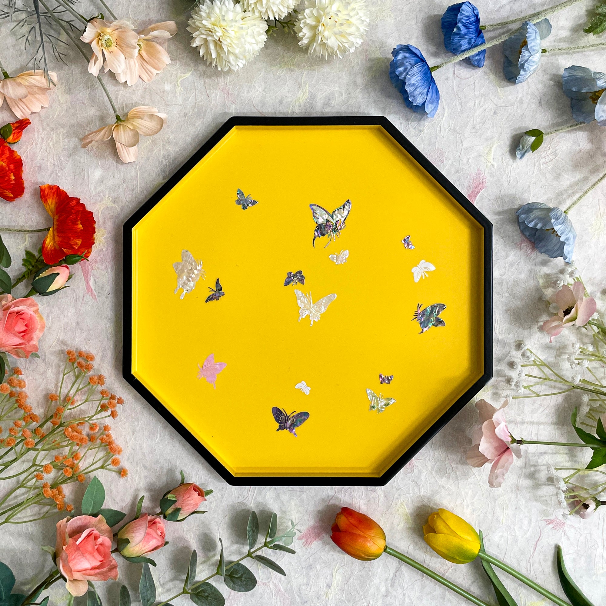 Butterfly Octagonal Tray - Nacreh