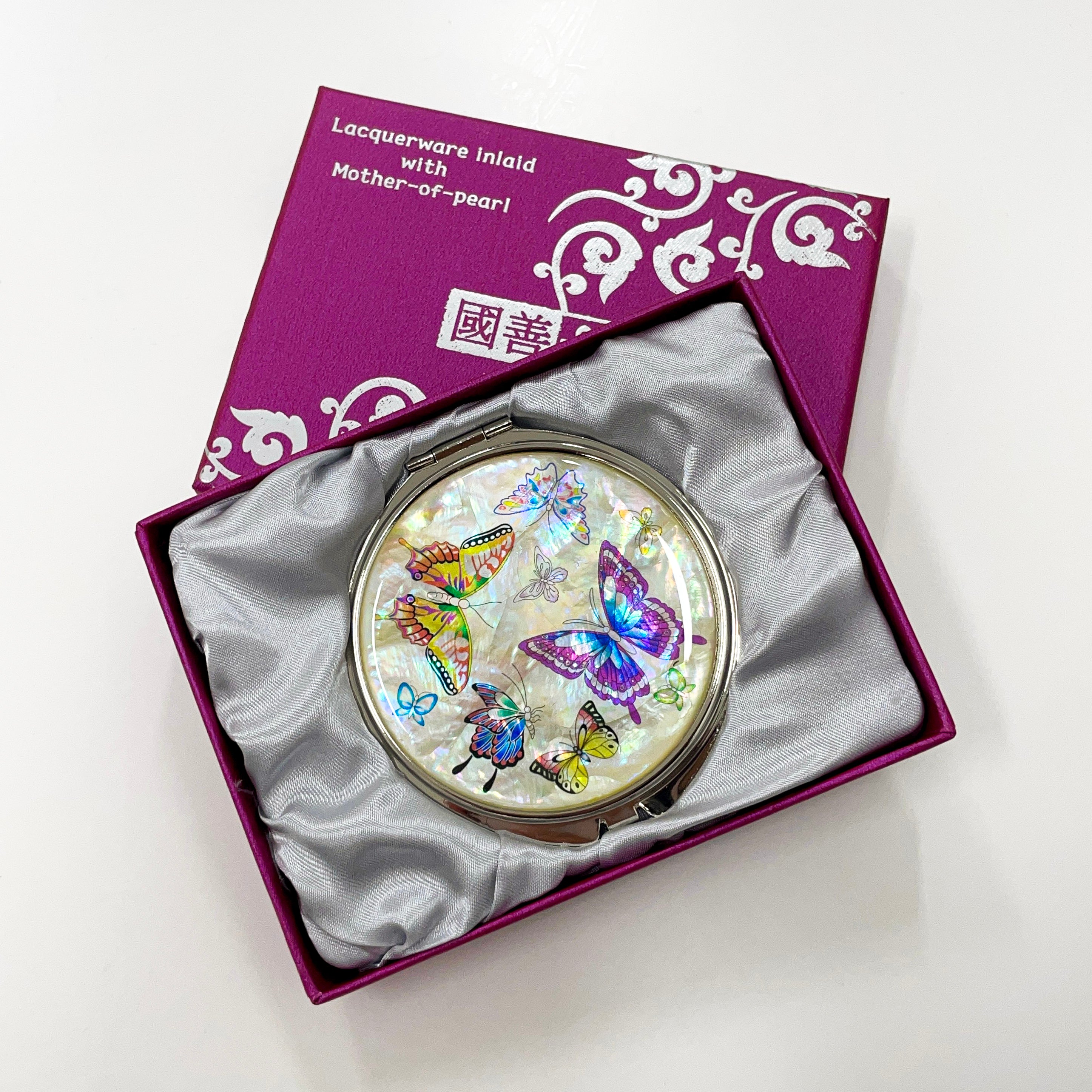 Butterfly Compact Mirror - Nacreh