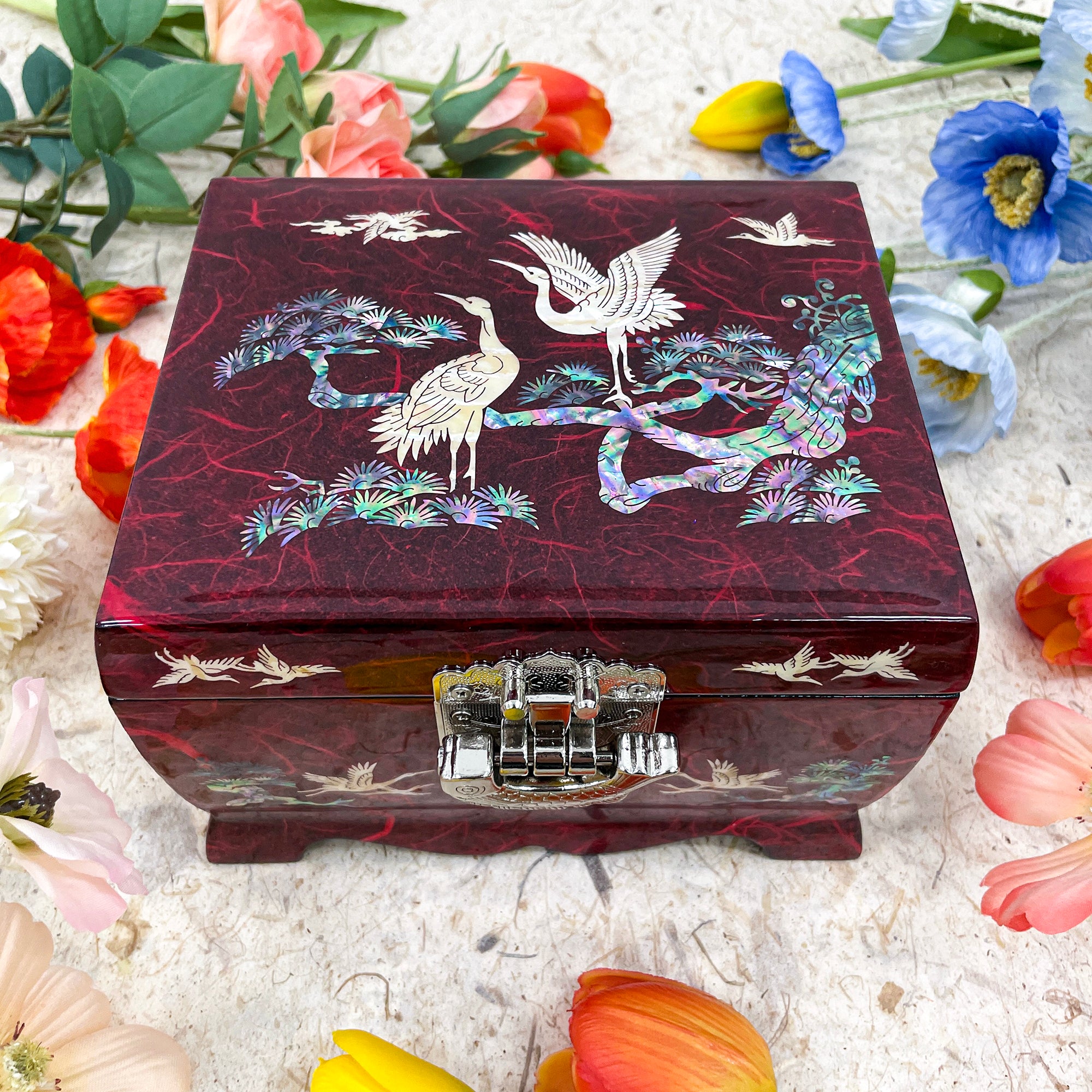 Crane Music Jewelry Box - Nacreh
