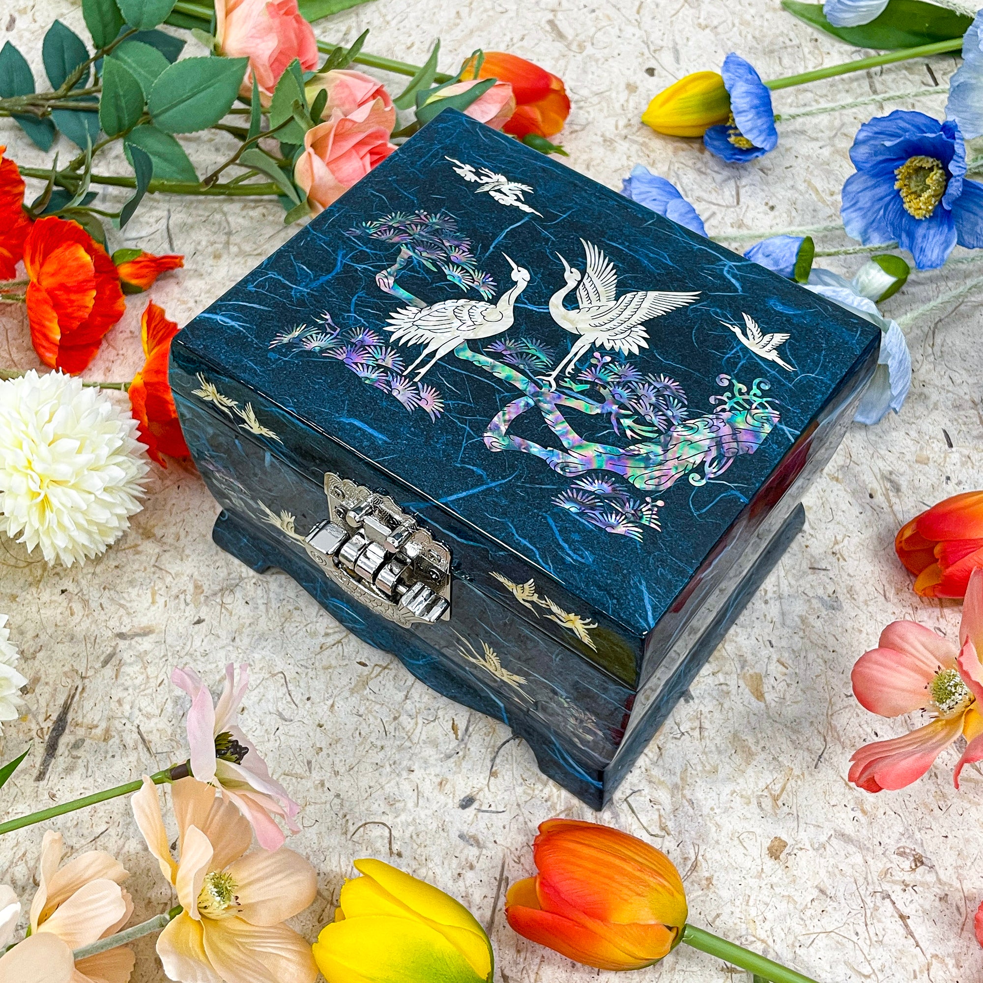 Crane Music Jewelry Box - Nacreh