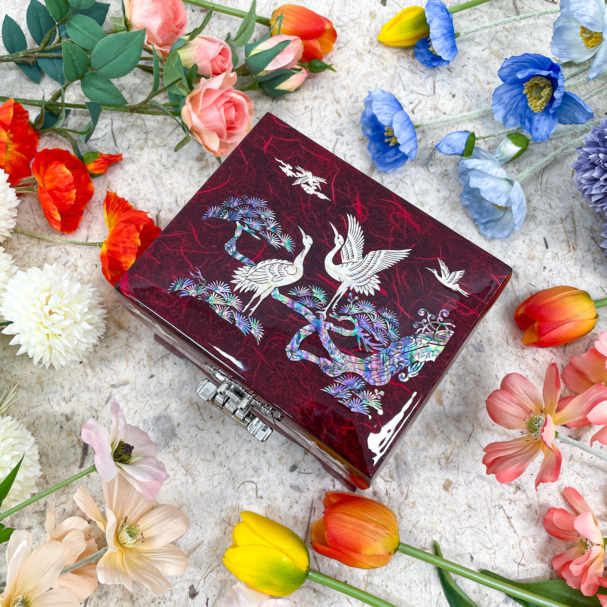 Crane Music Jewelry Box - Nacreh