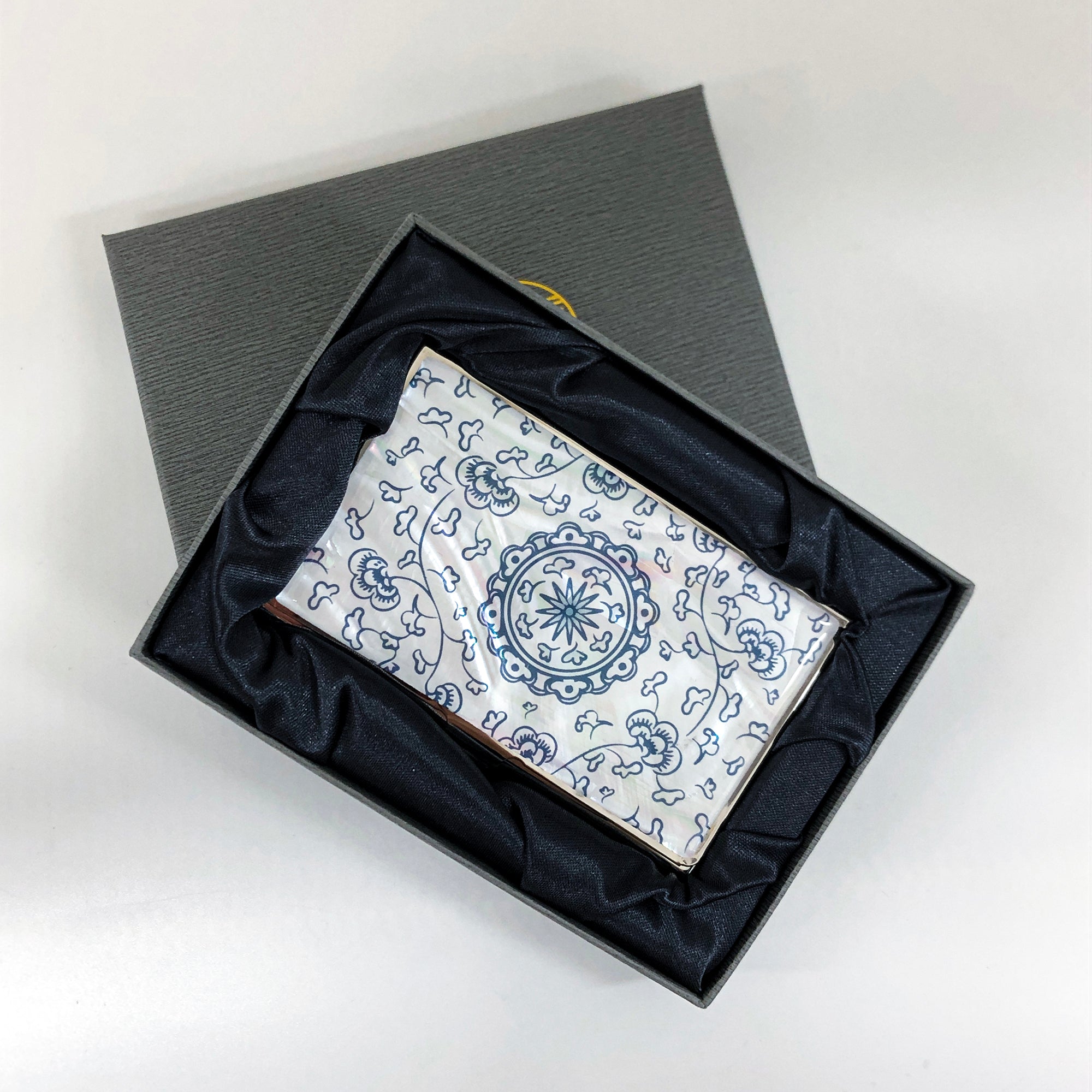 Blue Arabesque Card Case - Nacreh