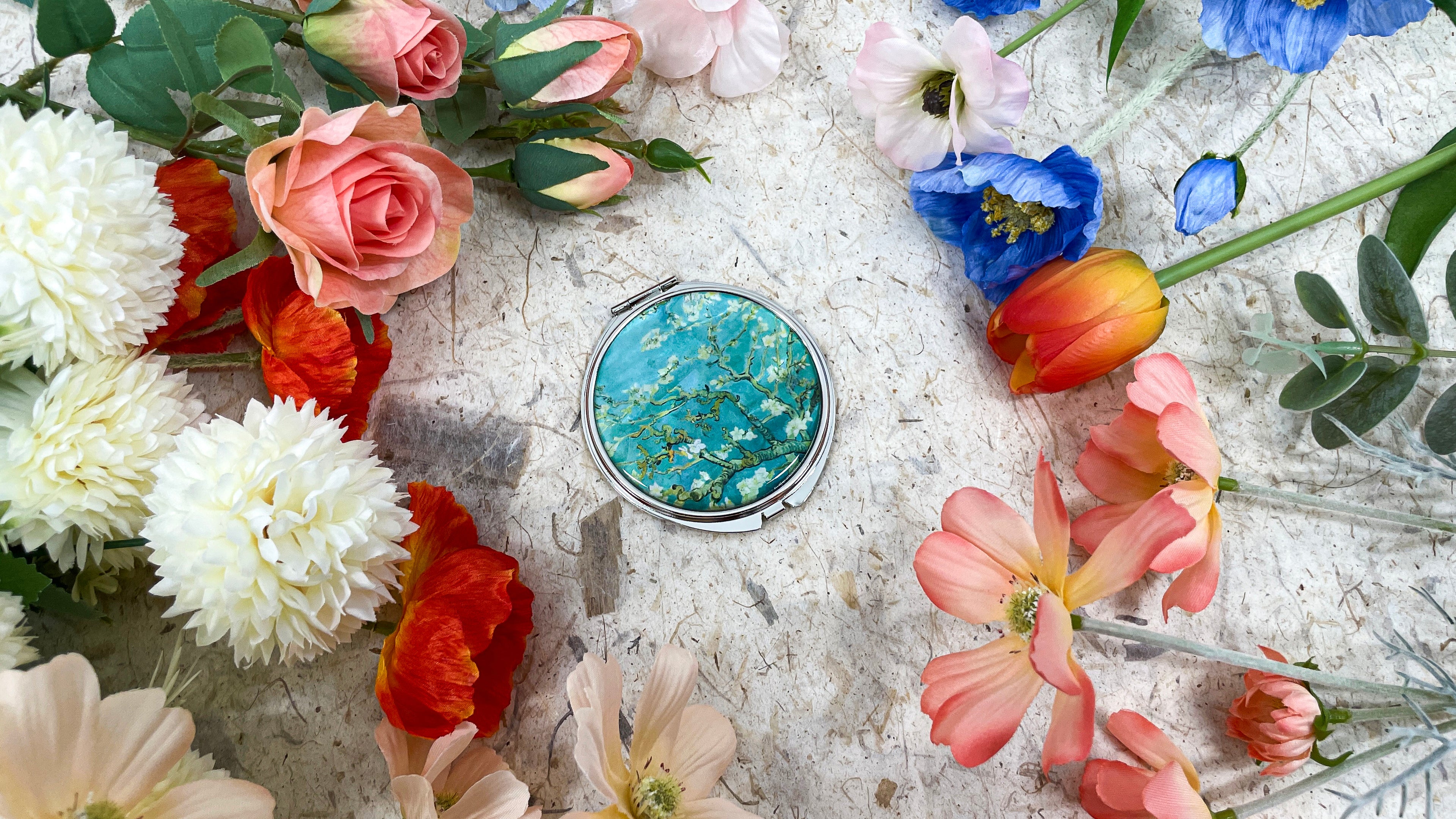 Almond Blossom Compact Mirror - Nacreh