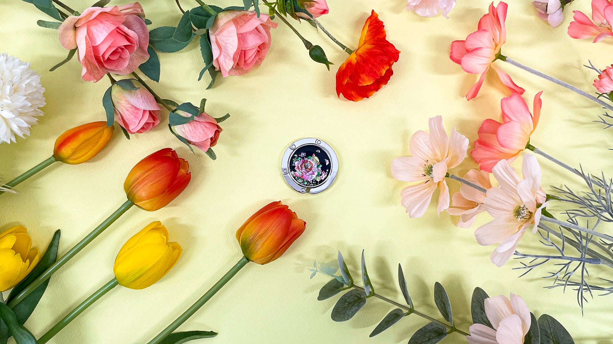 Red Rose Purse Hook - Nacreh