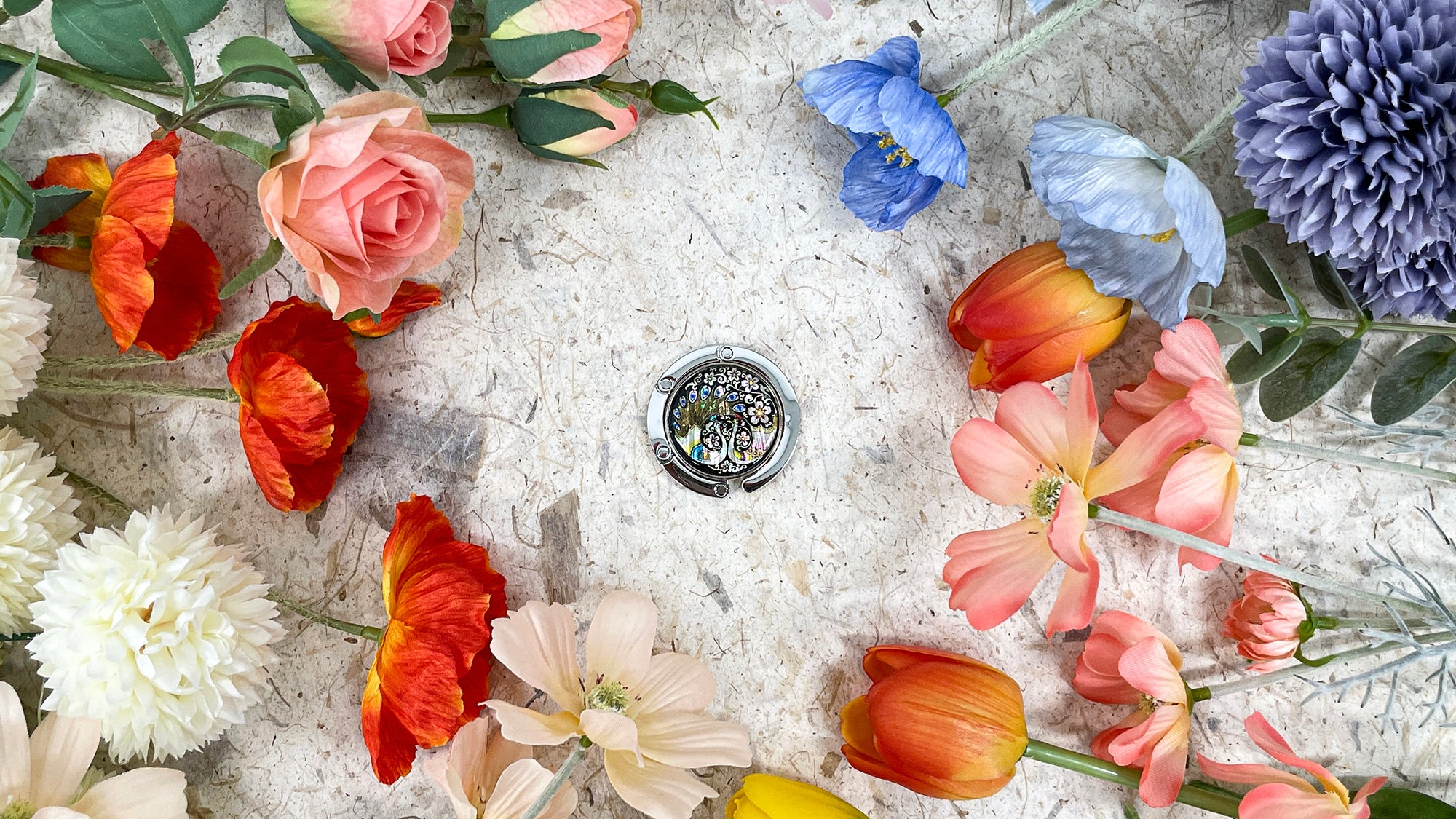 Peacock Purse Hook - Nacreh