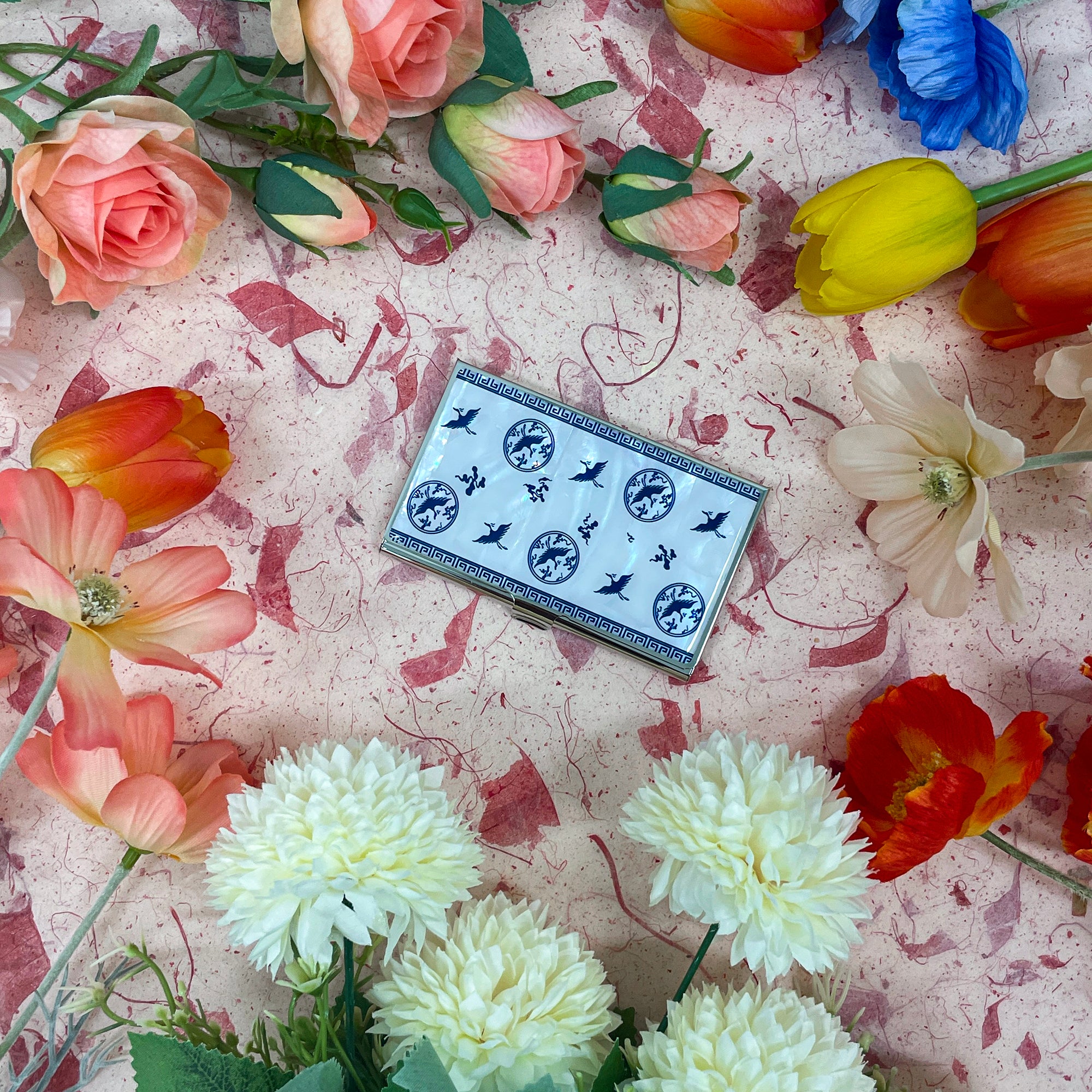 Crane Vase Card Case - Nacreh