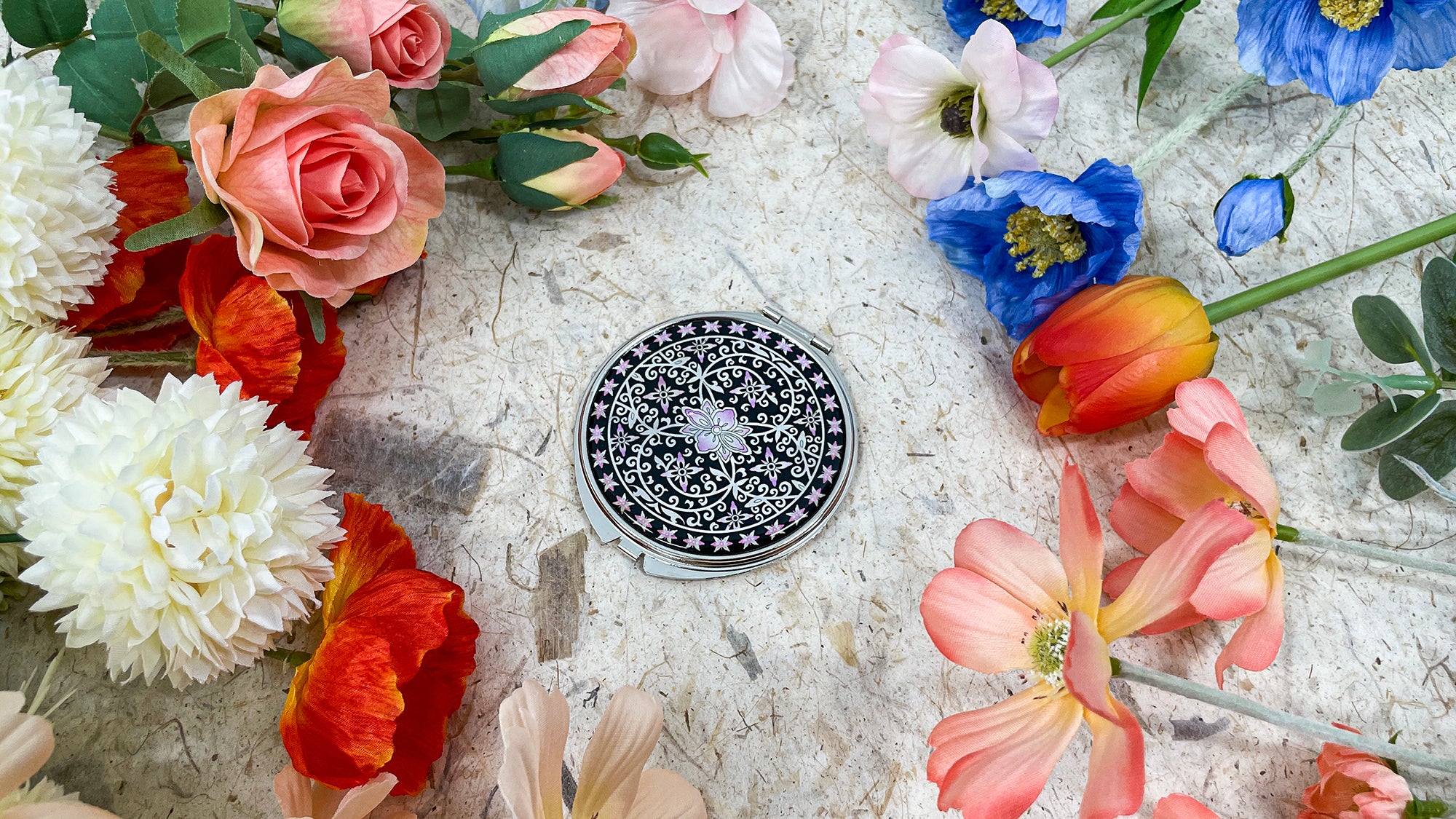 Ivy Compact Mirror - Nacreh