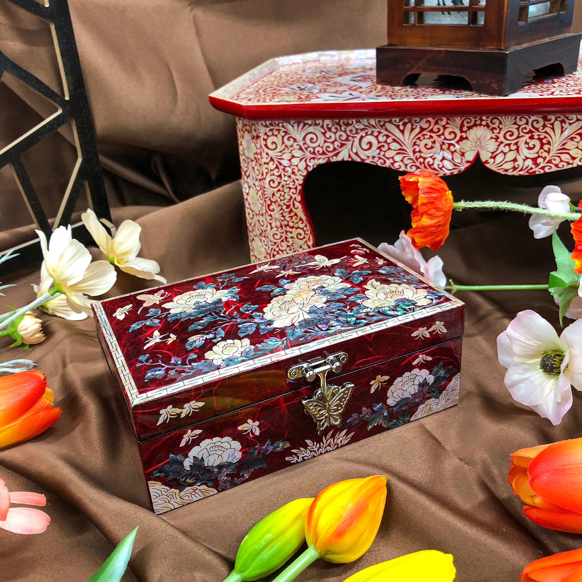 Peony Jewelry Box - Nacreh